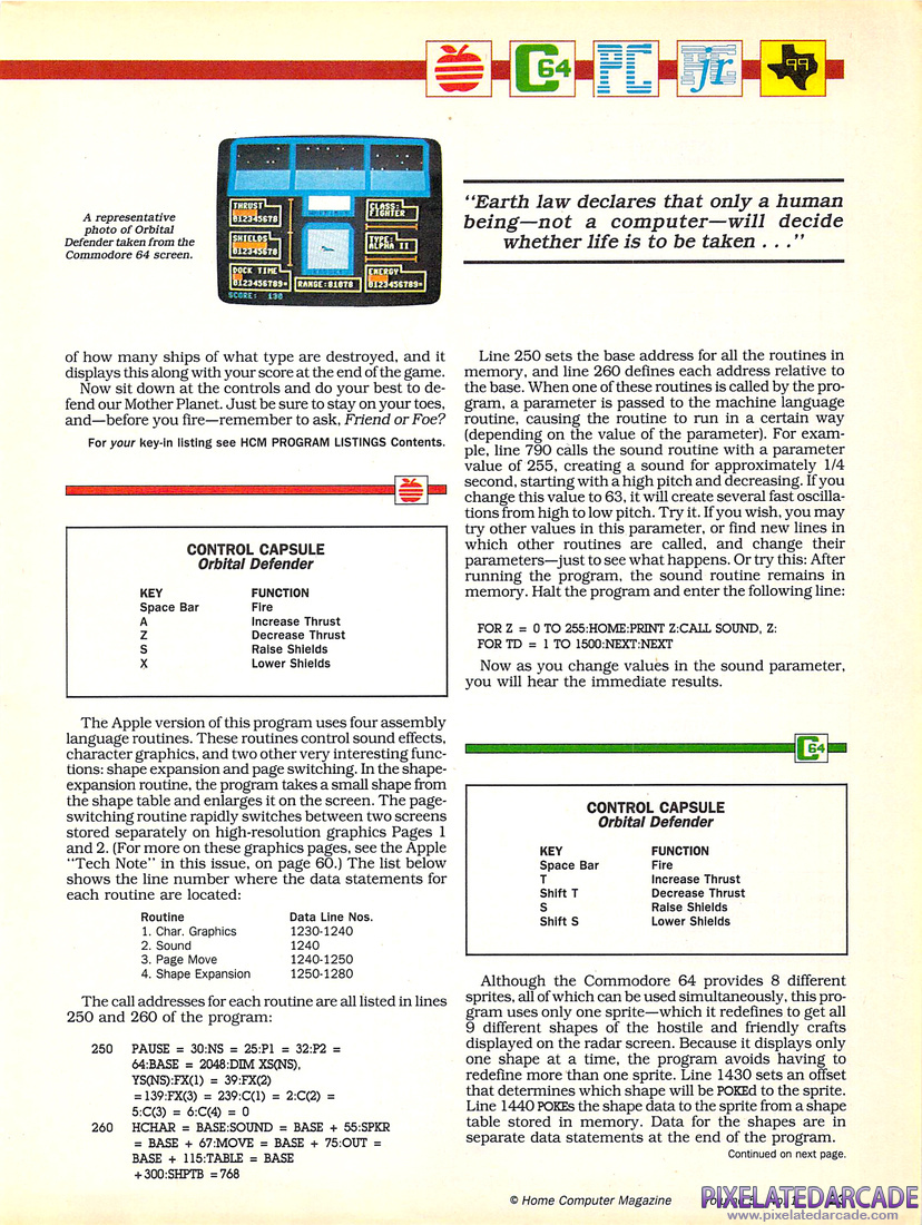 Orbital Defender: Instructions - Page 2