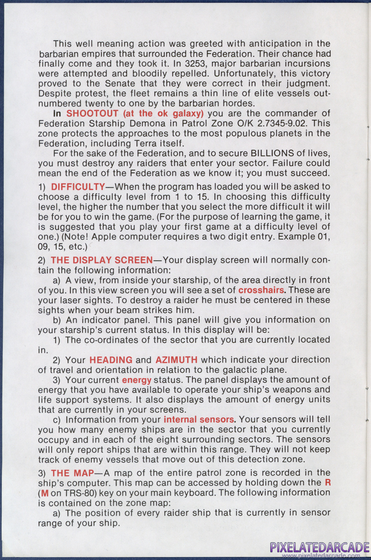 Shootout at the OK Galaxy: Instruction Manual - Page 2