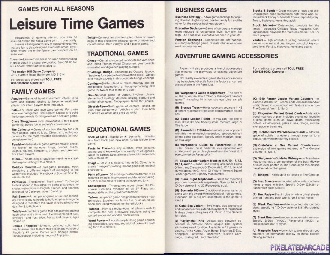 The Avalon Hill Game Company: 1982 Strategy Game Catalog - Page 18