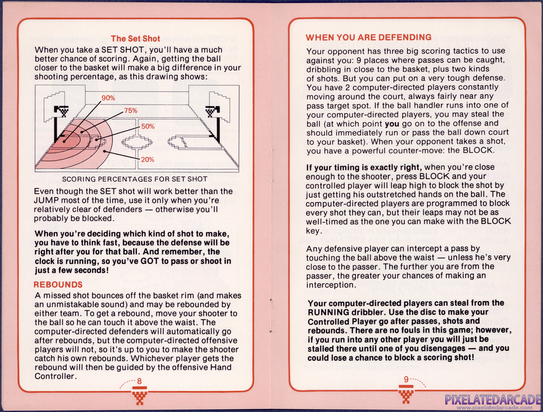 NBA Basketball: Instruction Manual - Pages 8 - 9