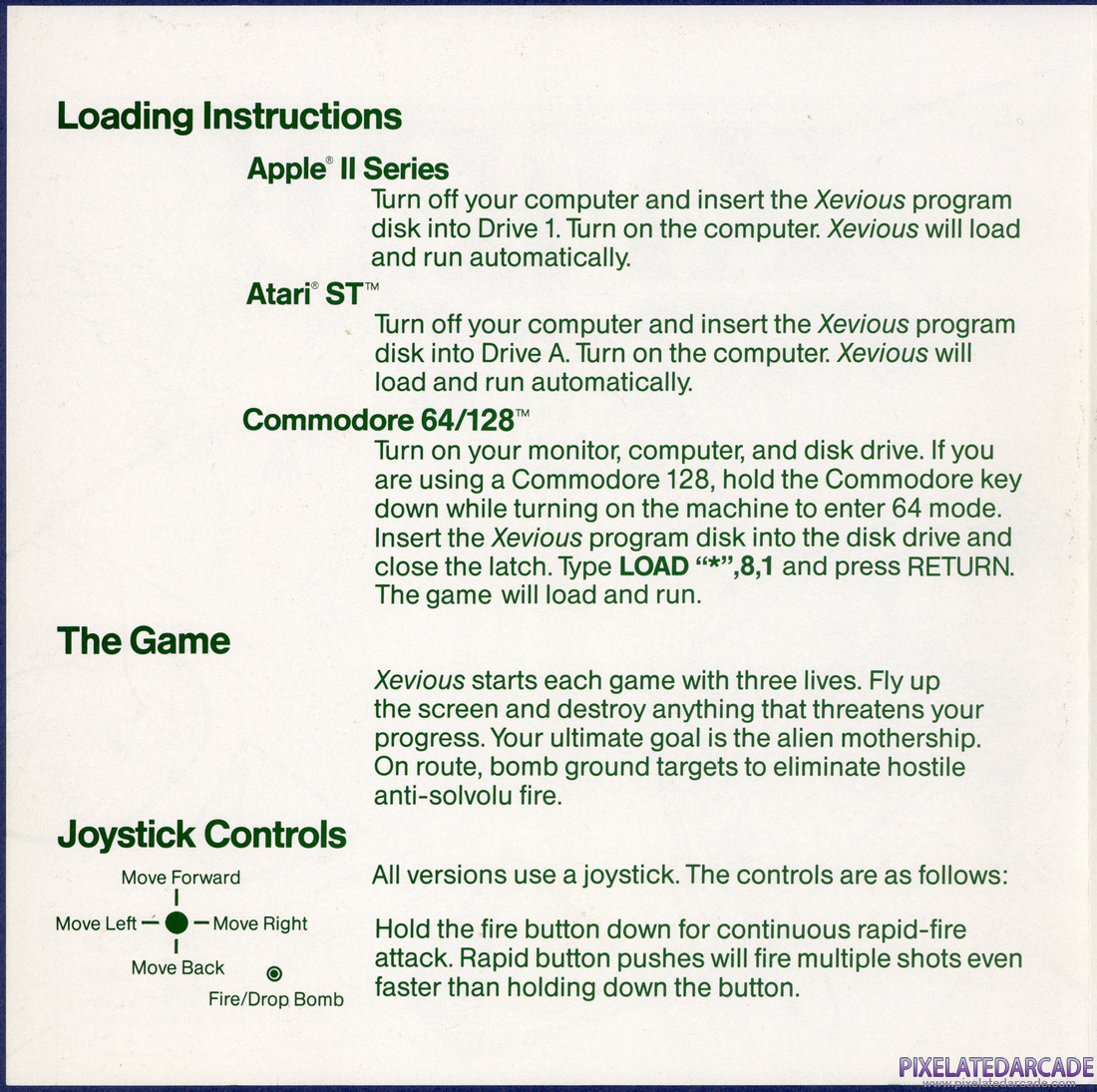Xevious: Instruction Manual - Page 2