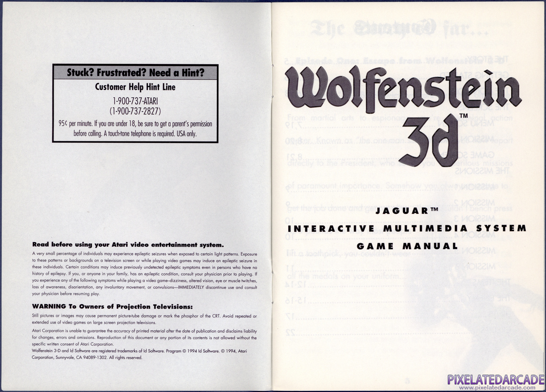 Wolfenstein 3D: Instruction Manual - Pages 2 - 3