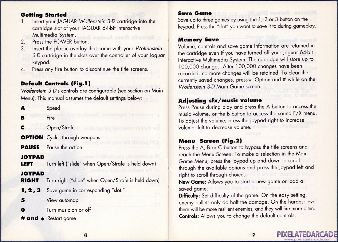 Wolfenstein 3D: Instruction Manual - Pages 6 - 7