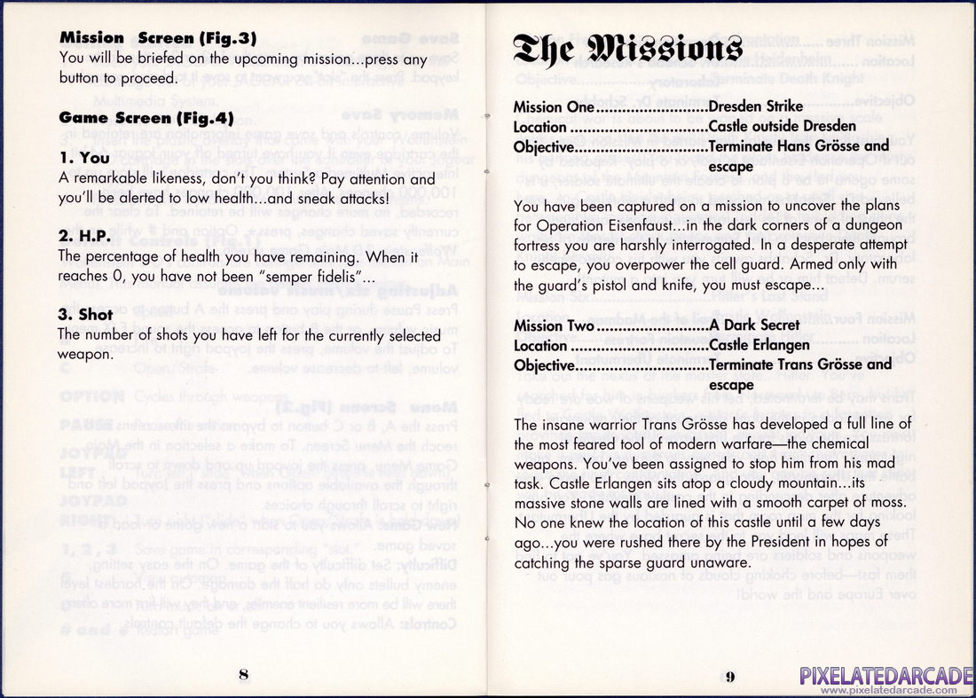 Wolfenstein 3D: Instruction Manual - Pages 8 - 9