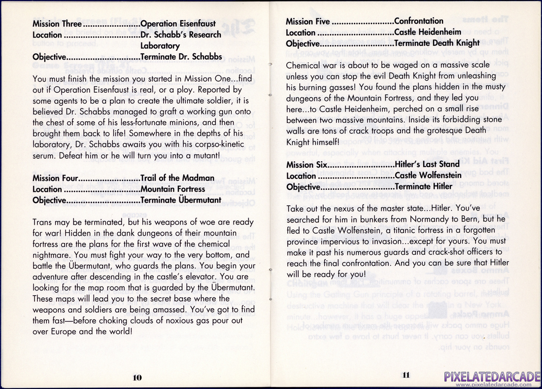 Wolfenstein 3D: Instruction Manual - Pages 10 - 11