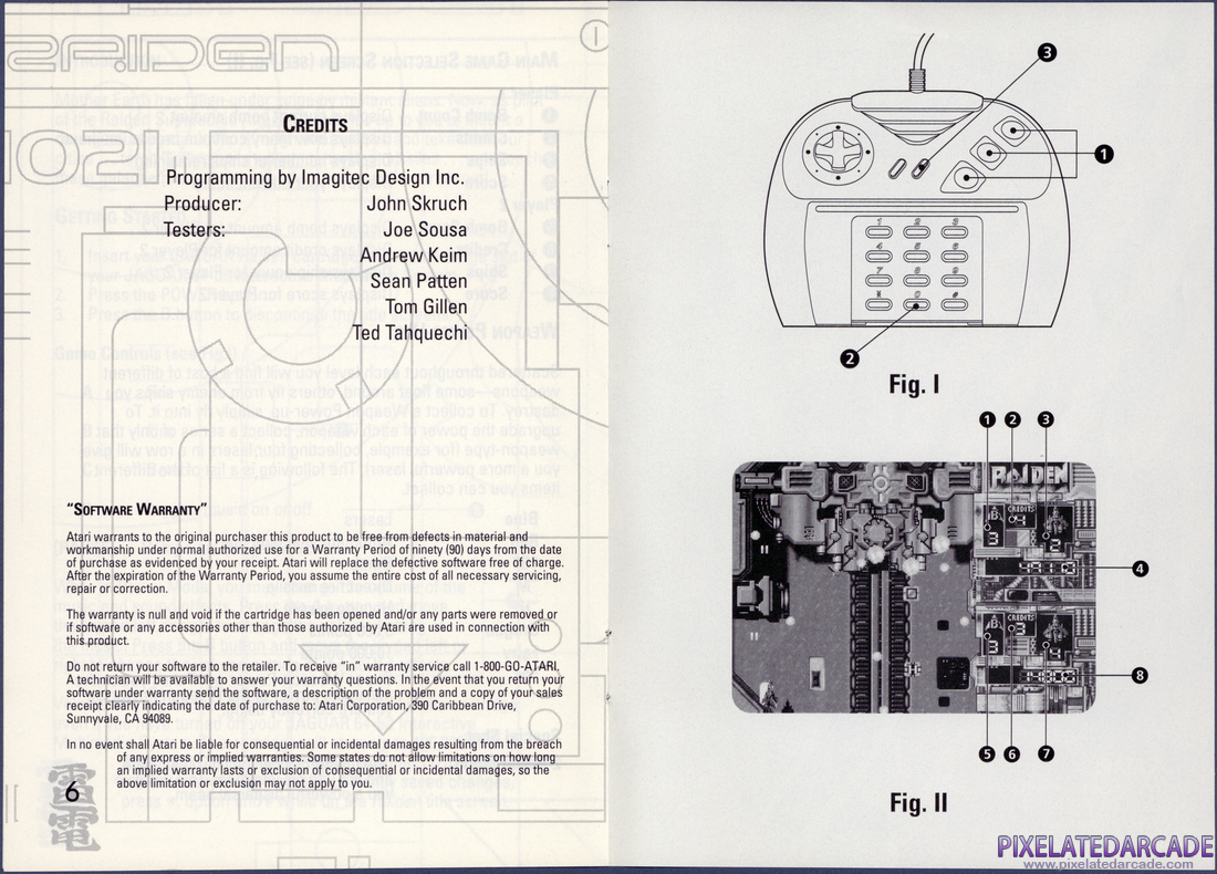 Raiden: Instruction Manual - Pages 6 - 7