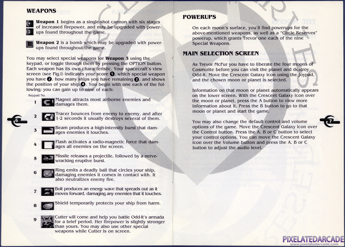 Trevor McFur in the Crescent Galaxy: Instruction Manual - Pages 6 - 7