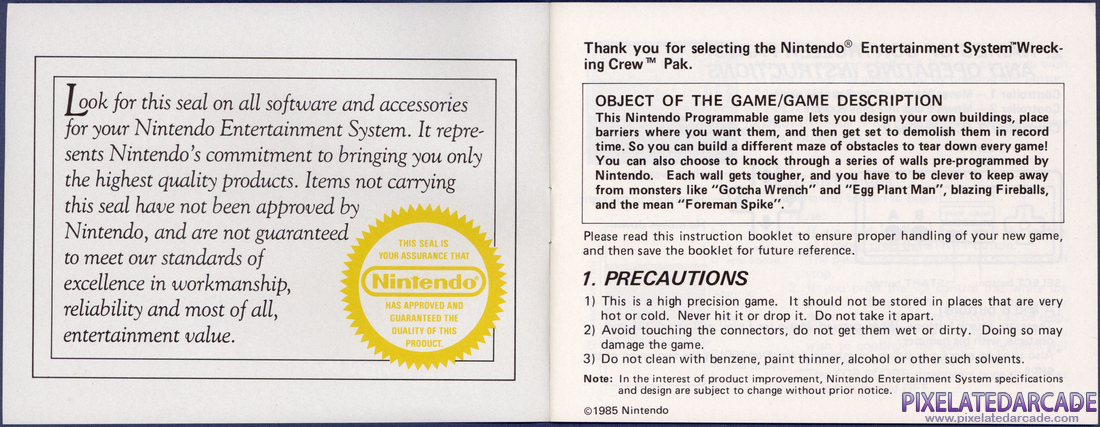 Wrecking Crew: Instruction Manual - Pages 1 - 2