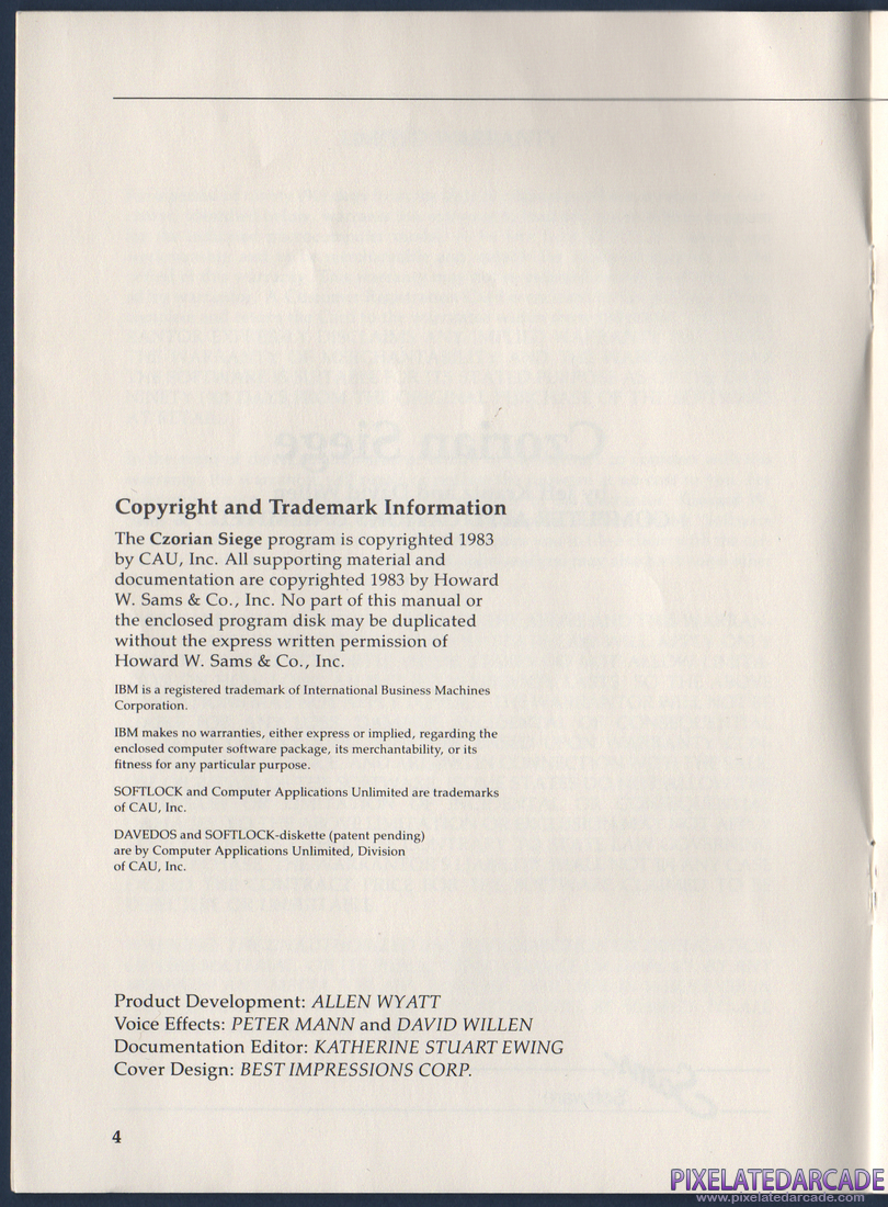 Czorian Siege: Czorian Siege Instruction Manual - Page 4