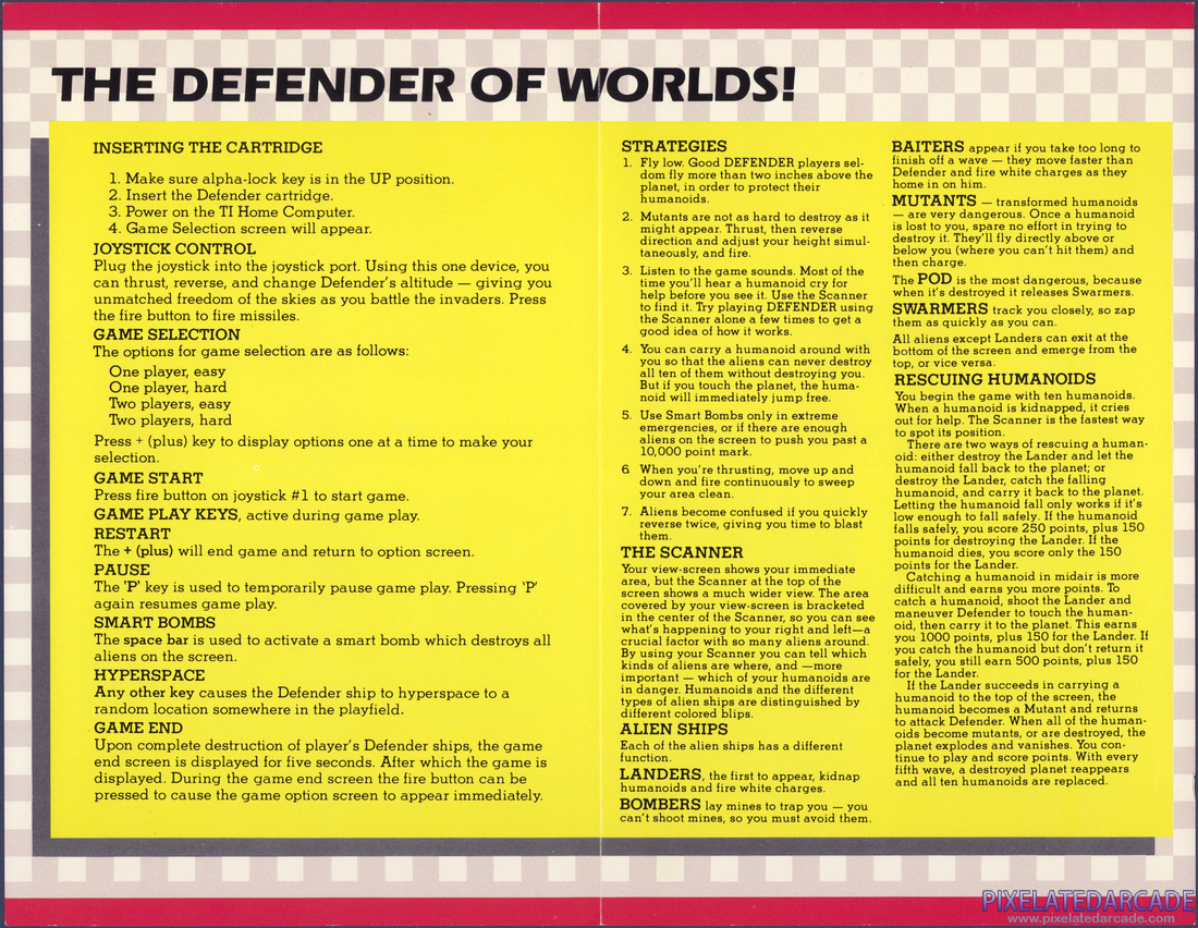 Defender: Instruction Manual - Page 2