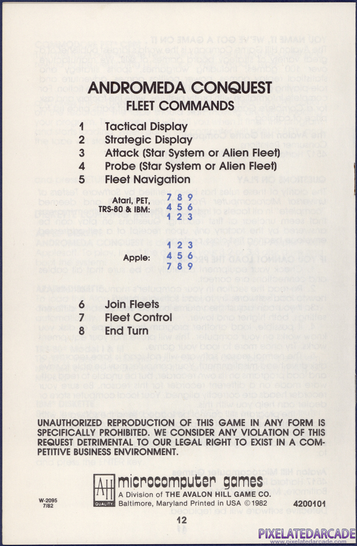 Andromeda Conquest: Instruction Manual - Page 7