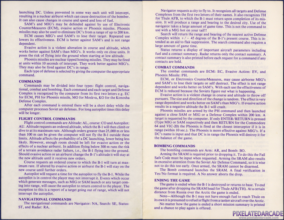 B-1 Nuclear Bomber: Instruction Manual - Page 2