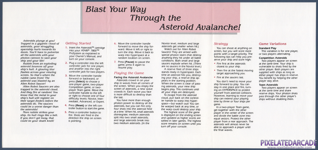Asteroids: Instruction Manual - Page 2