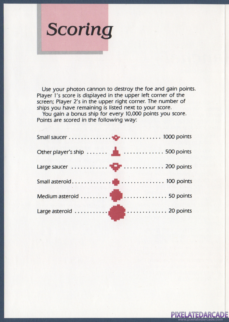 Asteroids: Instruction Manual - Page 3