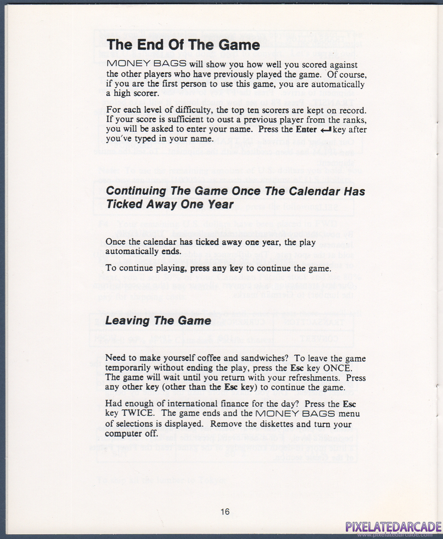 Money Bags: Beat the Gnome of Zurich: Instruction Manual - Page 19