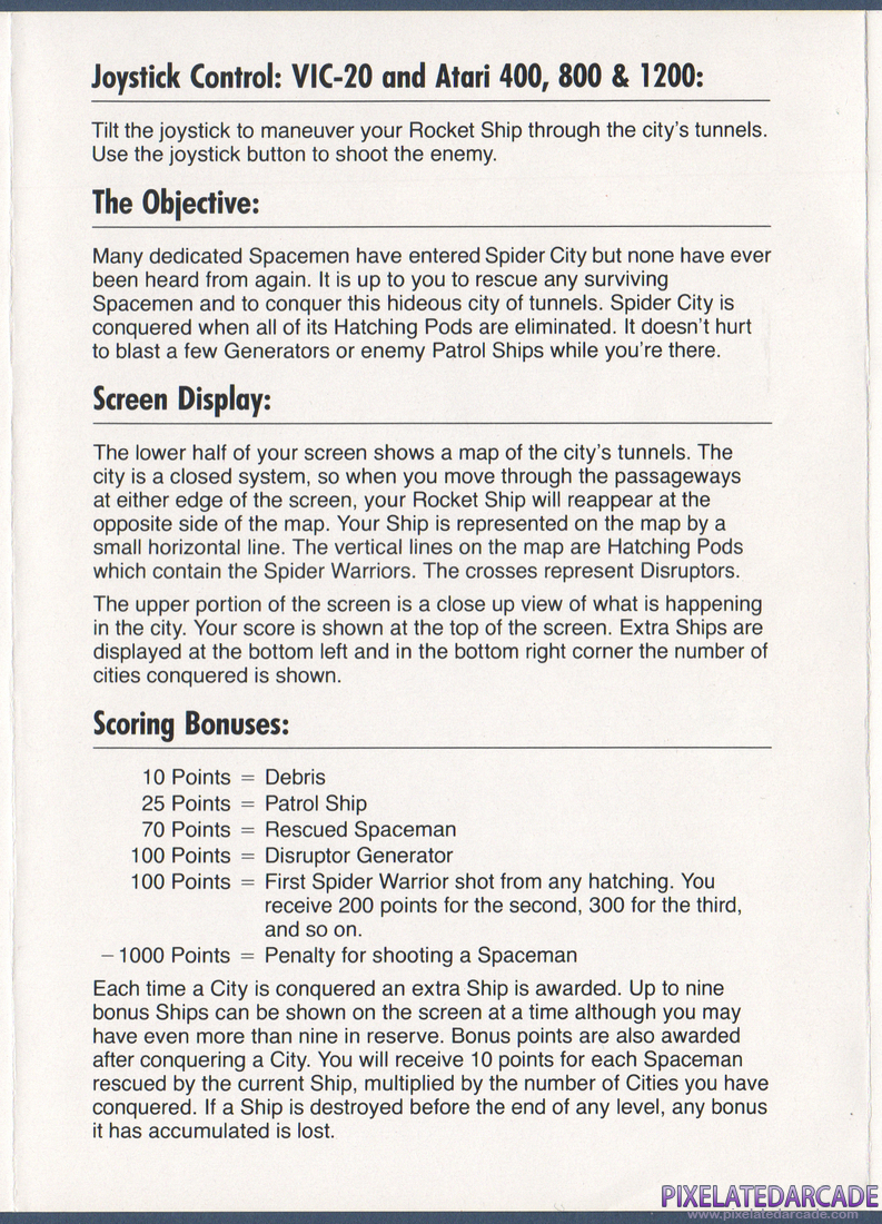 Spider City: Instruction Manual - Page 3