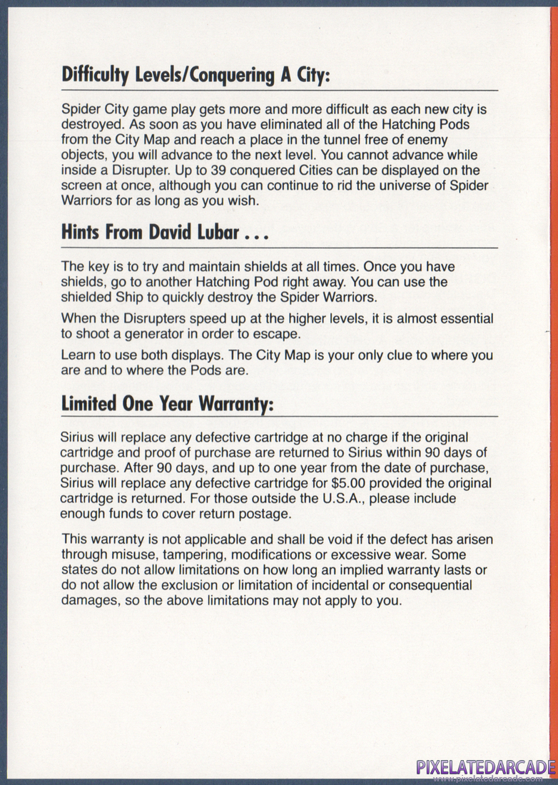 Spider City: Instruction Manual - Page 5