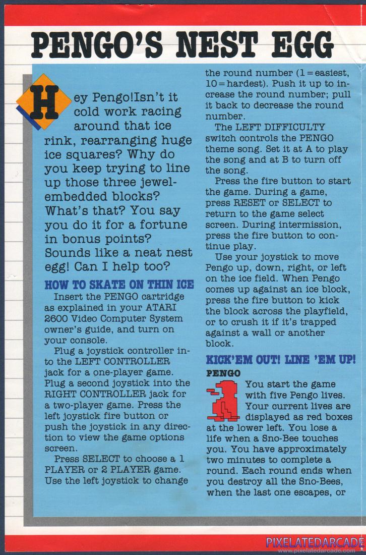 Pengo: Instruction Manual - Page 2