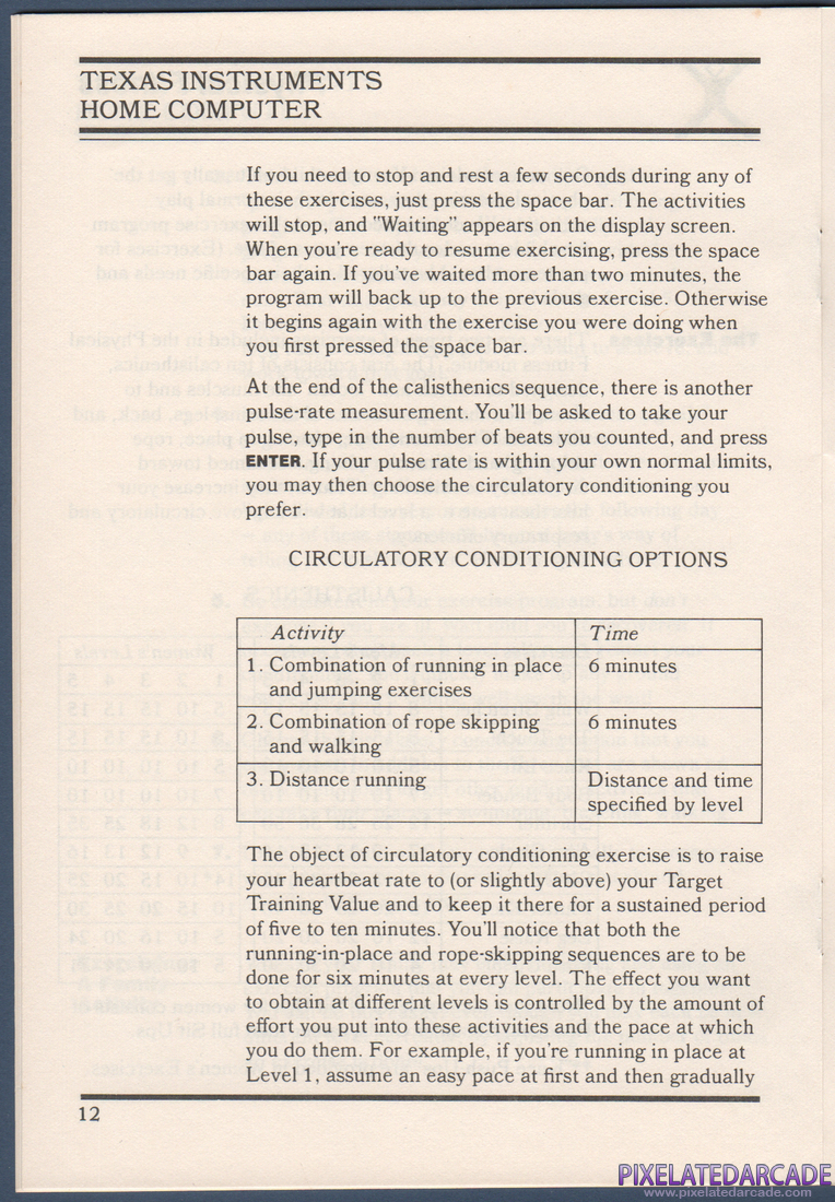 Physical Fitness: Instruction Manual - Page 12