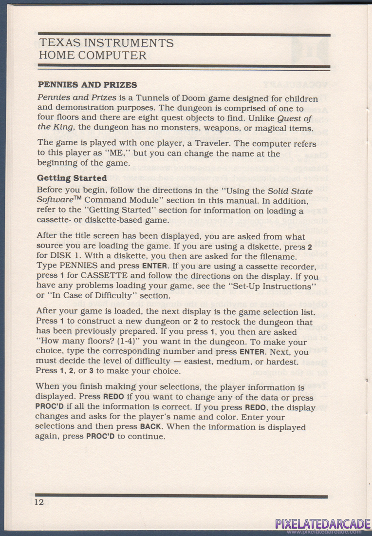 Tunnels of Doom: Instruction Manual - Page 12
