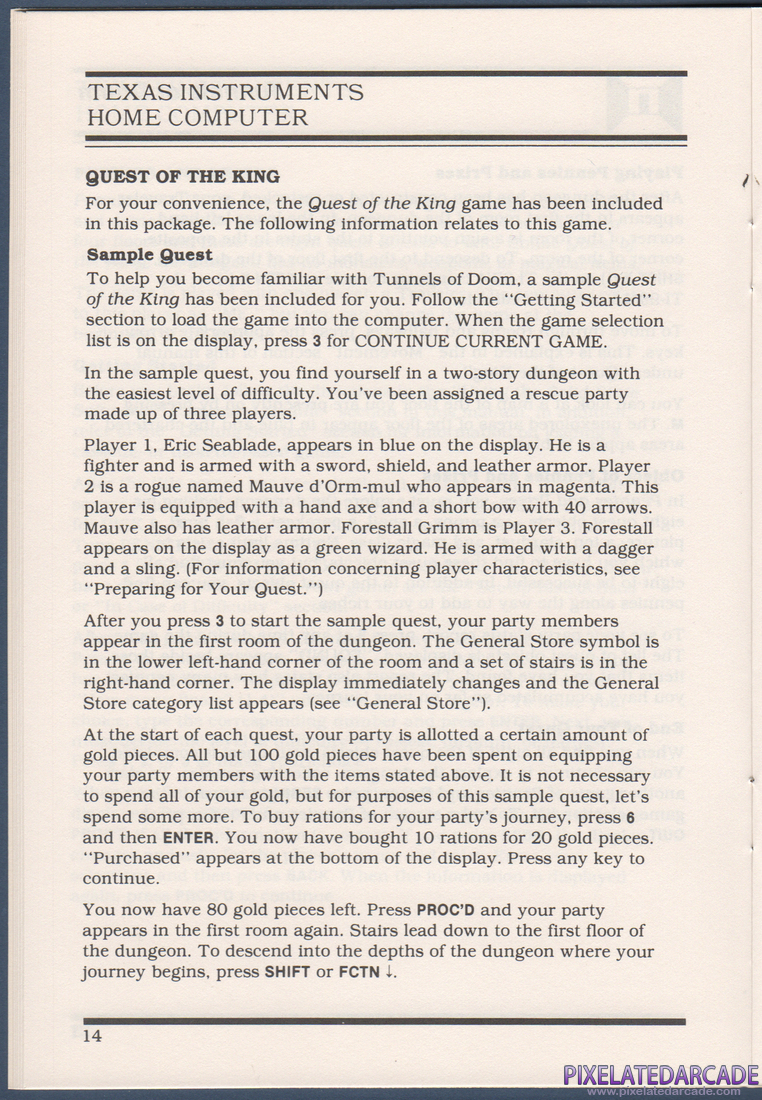 Tunnels of Doom: Instruction Manual - Page 14