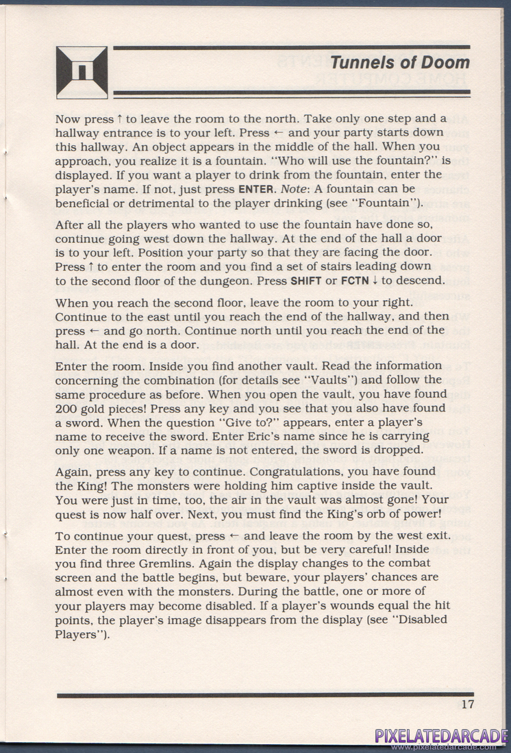 Tunnels of Doom: Instruction Manual - Page 17