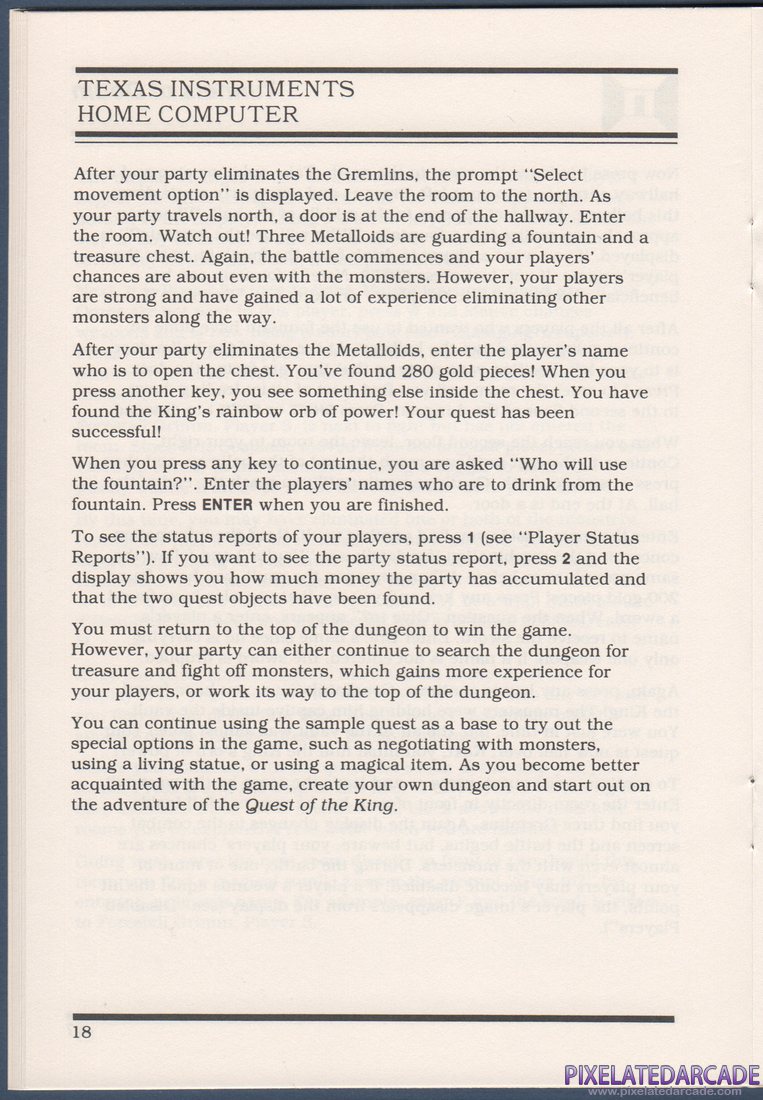 Tunnels of Doom: Instruction Manual - Page 18