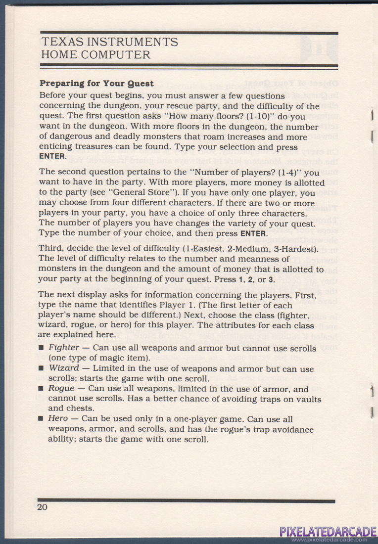 Tunnels of Doom: Instruction Manual - Page 20
