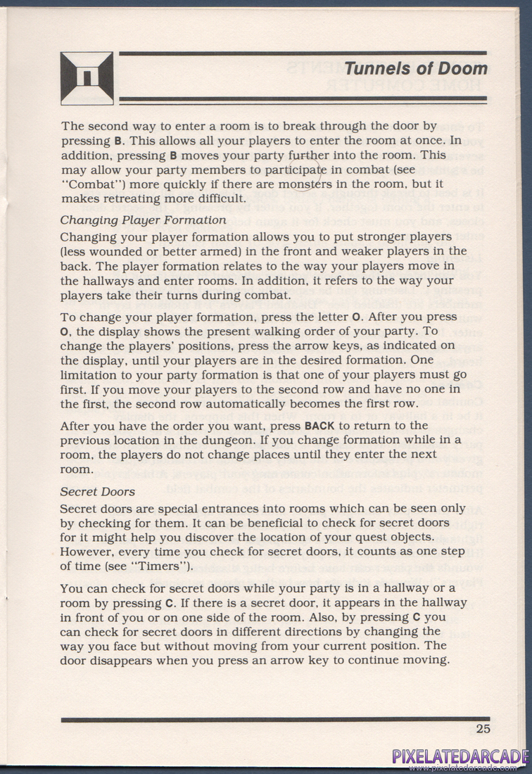 Tunnels of Doom: Instruction Manual - Page 25