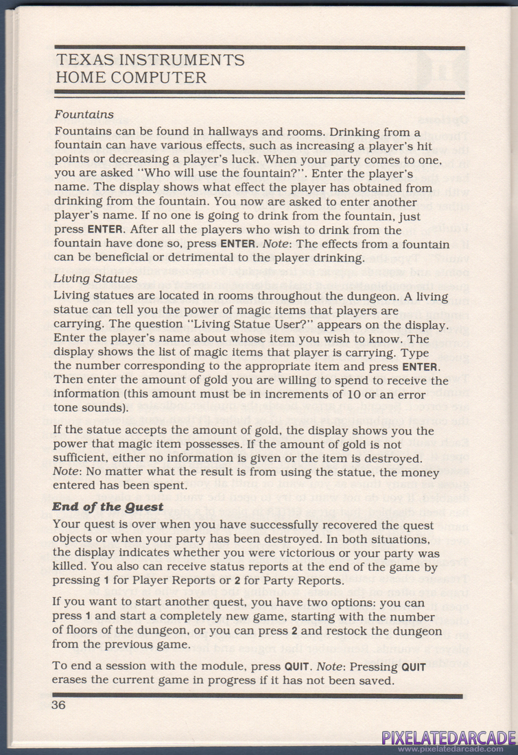 Tunnels of Doom: Instruction Manual - Page 36