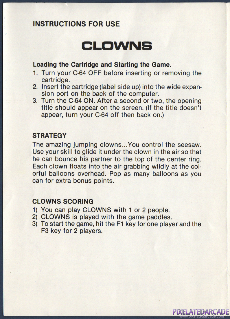 Clowns: Instruction Manual - Page 2