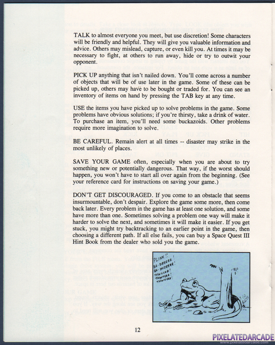 Space Quest III: The Pirates of Pestulon: Instruction Manual - Page 13