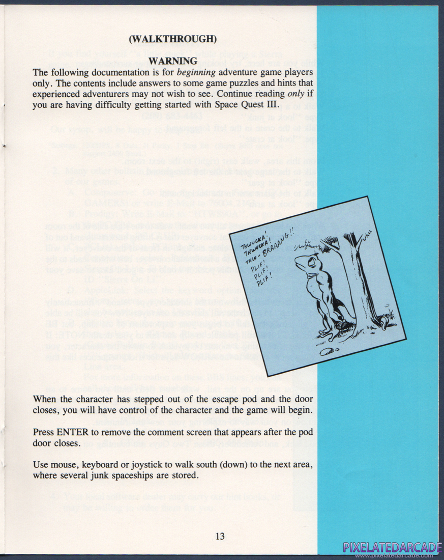 Space Quest III: The Pirates of Pestulon: Instruction Manual - Page 14
