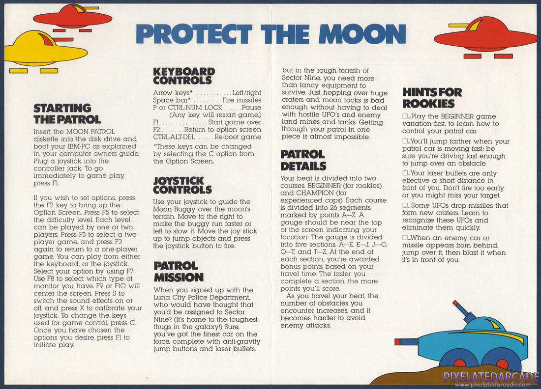 Moon Patrol: Instruction Manual - Page 2