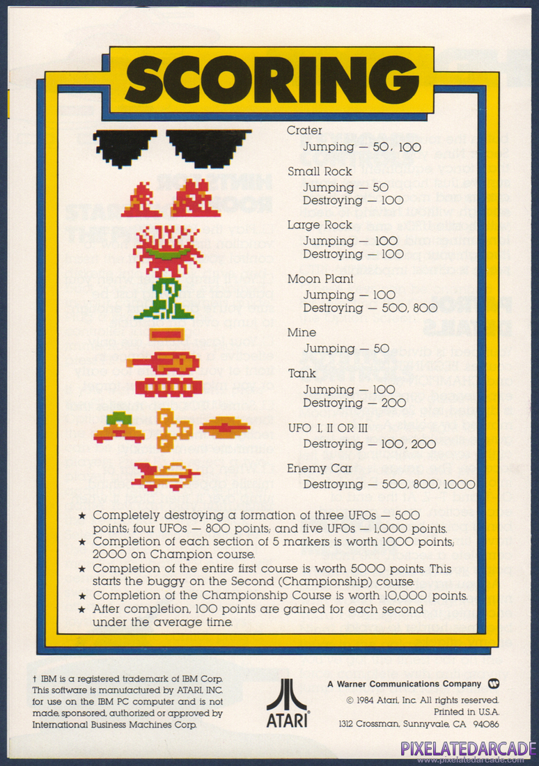 Moon Patrol: Instruction Manual - Page 3