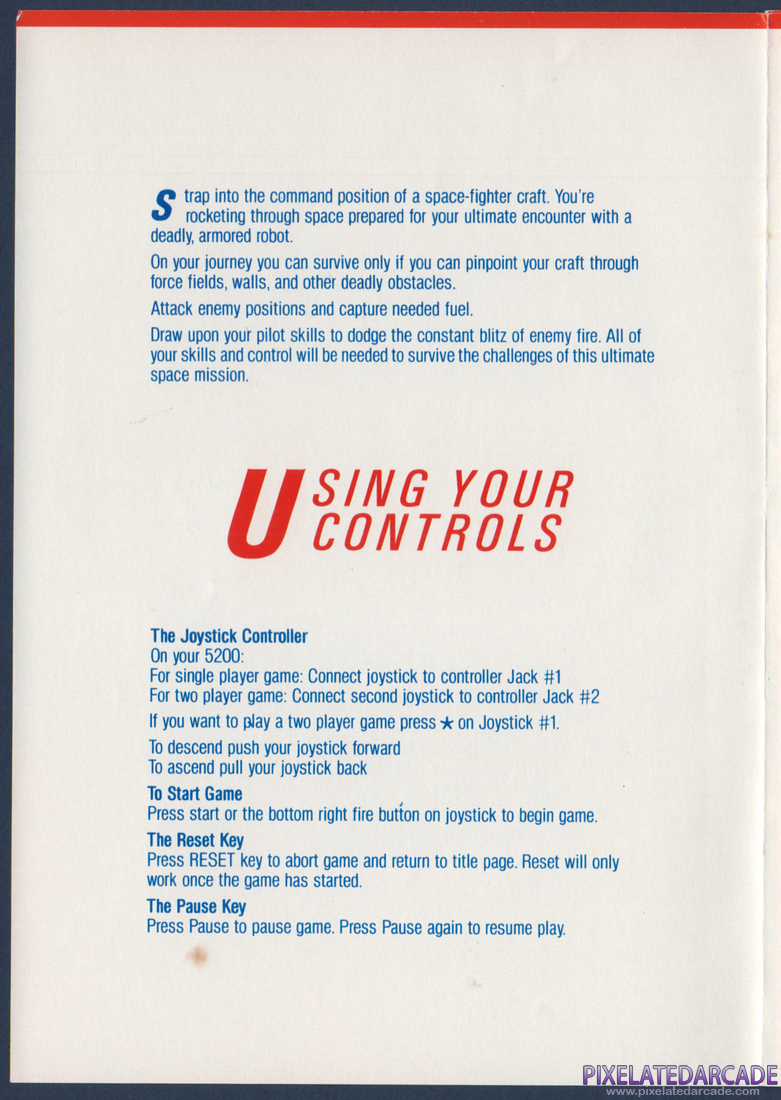 Zaxxon: Instruction Manual - Page 2