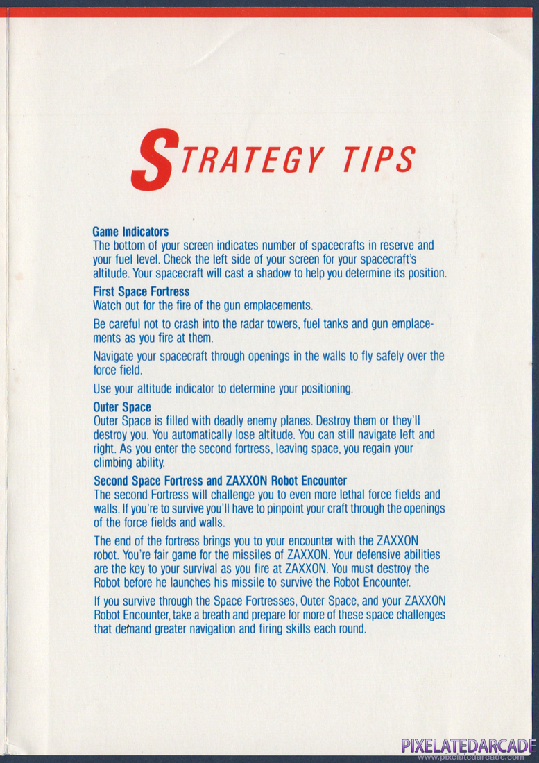 Zaxxon: Instruction Manual - Page 5