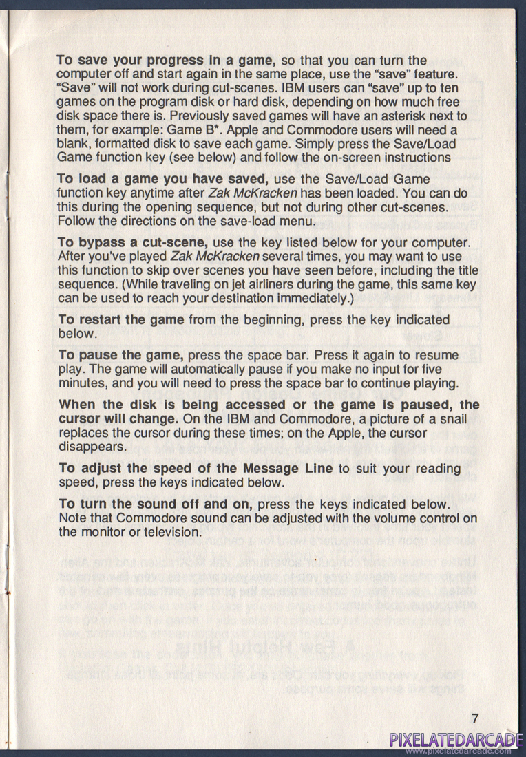 Zak McKracken and the Alien Mindbenders: Instruction Manual - Page 9