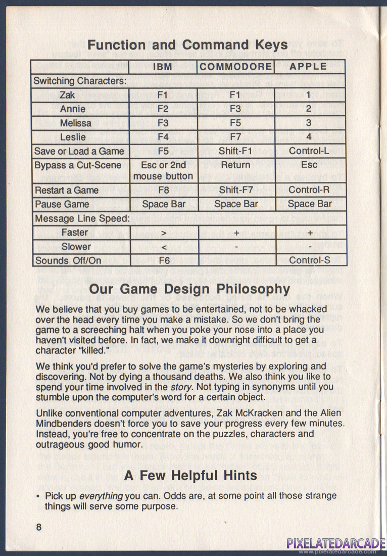 Zak McKracken and the Alien Mindbenders: Instruction Manual - Page 10