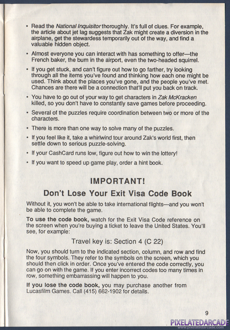Zak McKracken and the Alien Mindbenders: Instruction Manual - Page 11