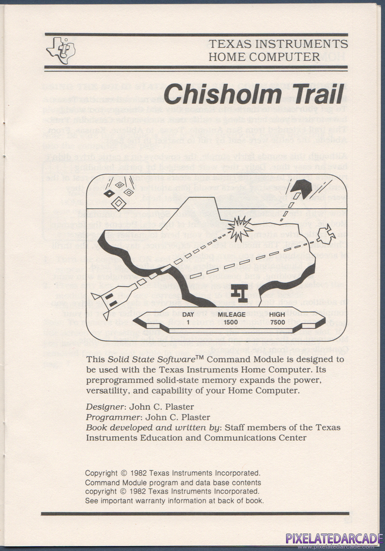 Chisholm Trail: Instruction Manual - Page 1