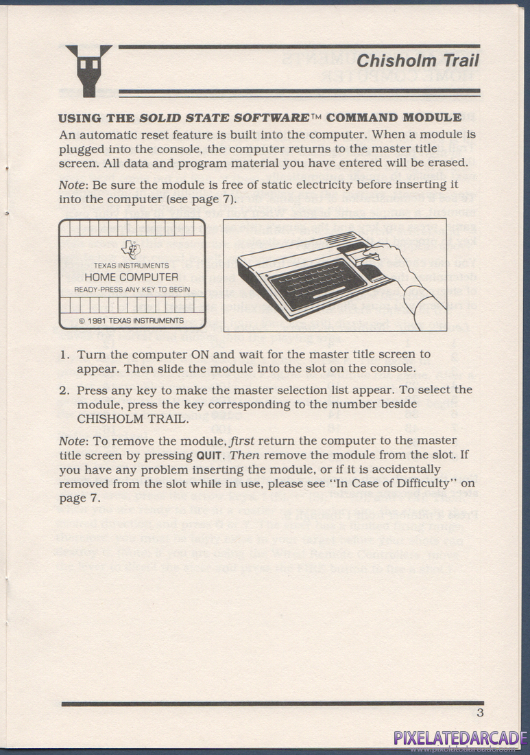 Chisholm Trail: Instruction Manual - Page 3