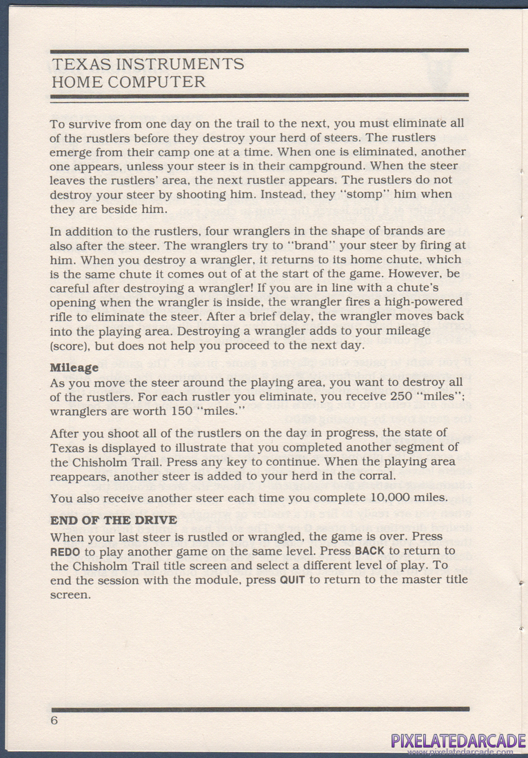 Chisholm Trail: Instruction Manual - Page 6