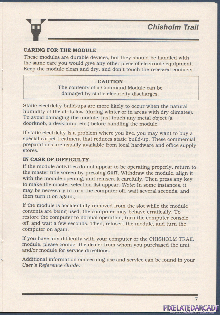 Chisholm Trail: Instruction Manual - Page 7