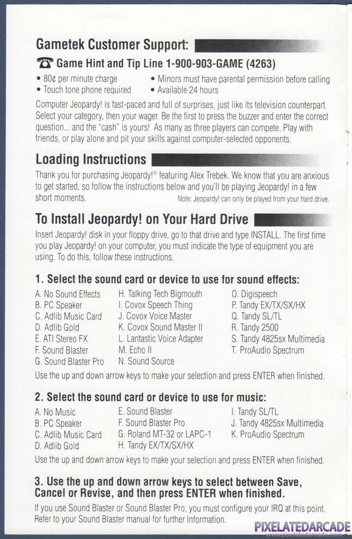 Jeopardy!: Instruction Manual - Page 2