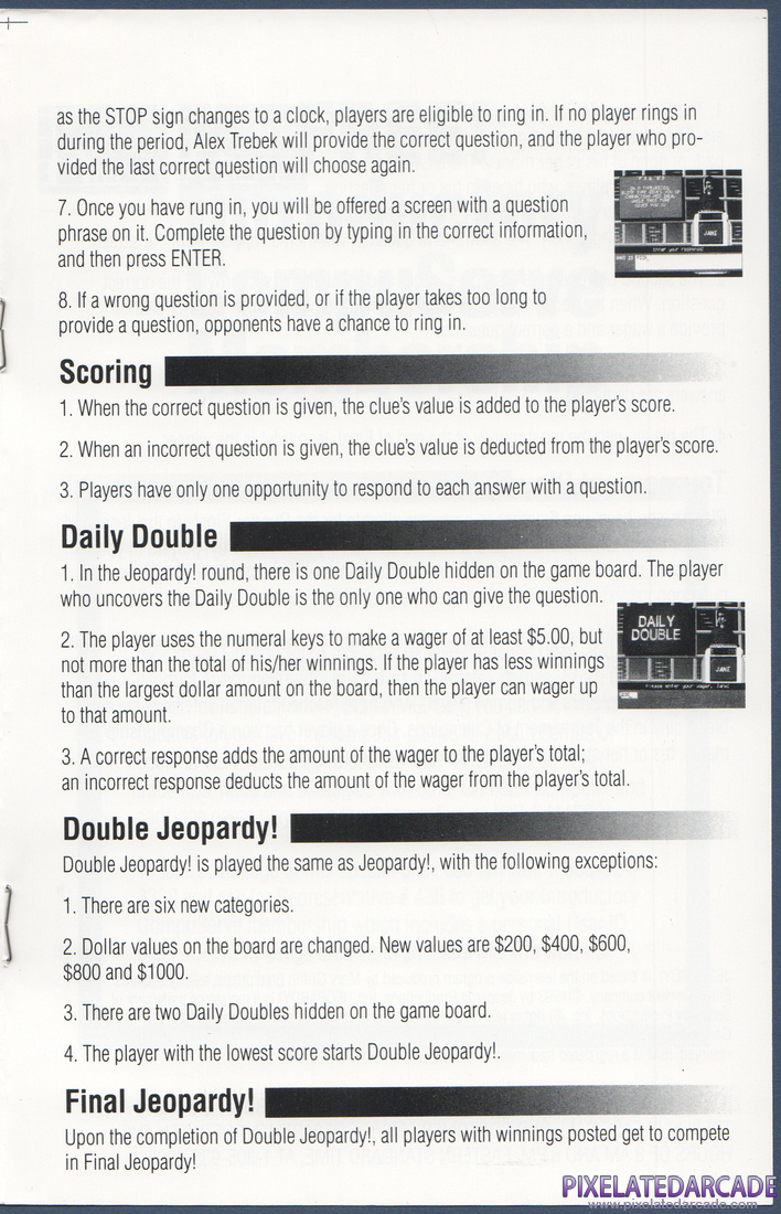 Jeopardy!: Instruction Manual - Page 5