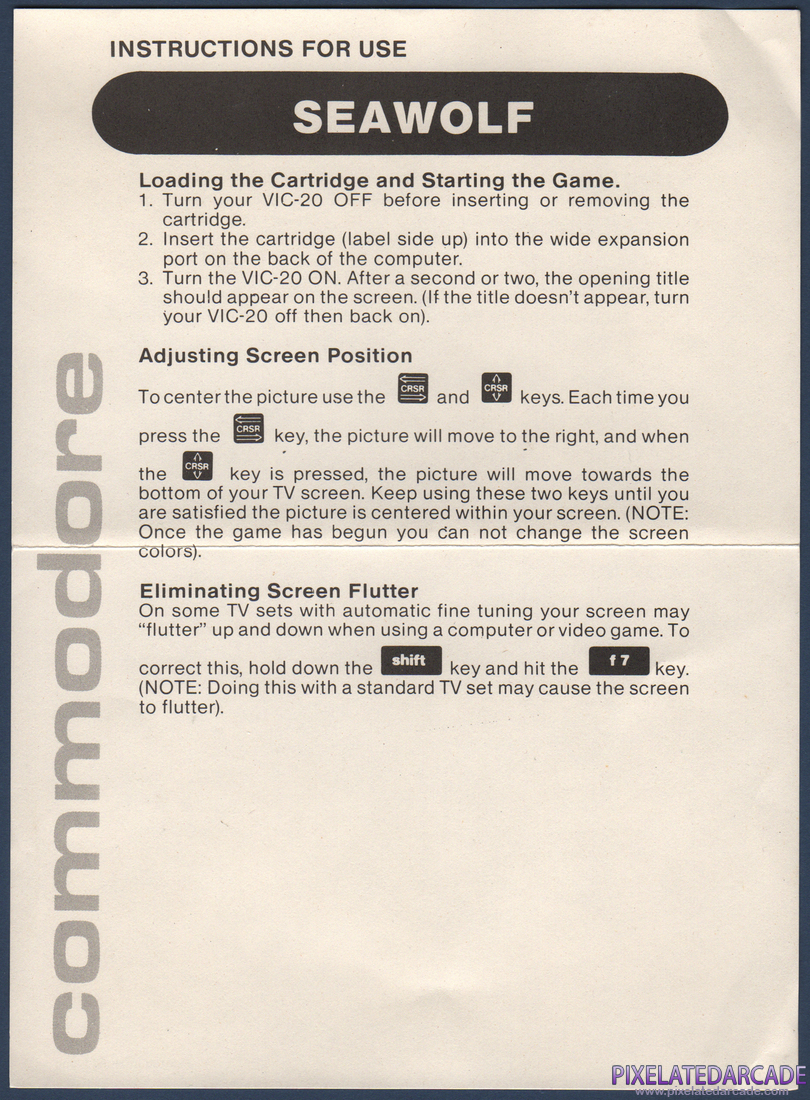 Sea Wolf: Instruction Manual - Front