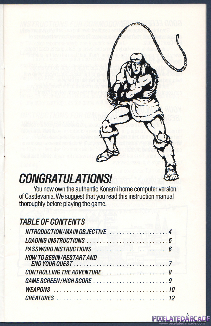 Castlevania: Instruction Manual - Page 3