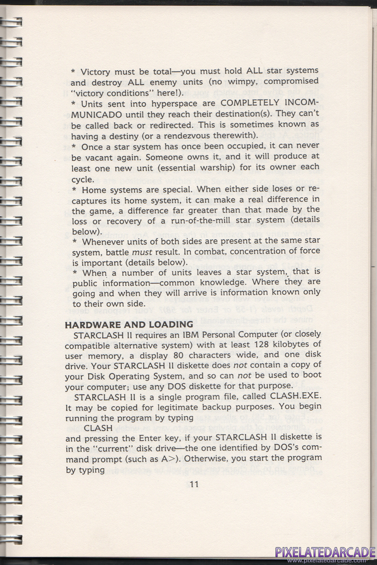 Starclash II: Instruction Manual - Page 11