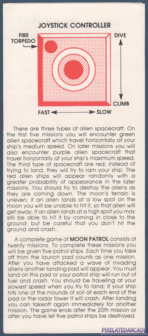 Moon Patrol: Instruction Manual - Page 2